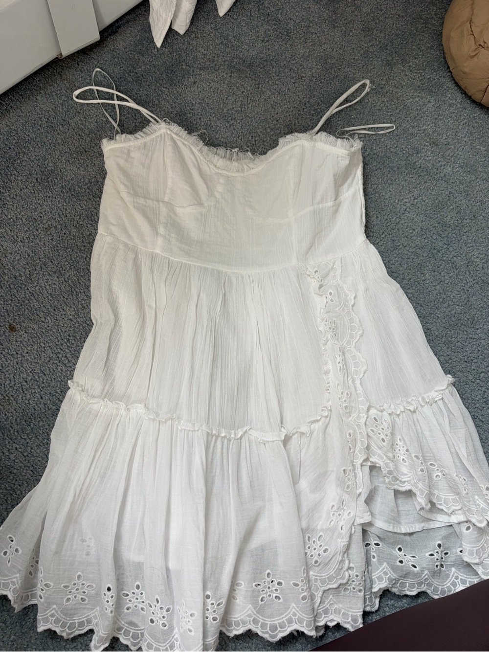 Aeropostale White Eyelet Tiered Sundress